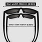 Extra Large XL Polarized Sunglasses for Big Heads Men XXL Oversized Square Shades 150mm Wide Frame Lightweight UV400 Protection Matte Black